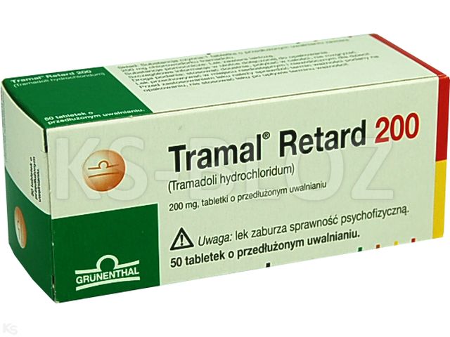 Tramal Retard 200 interakcje ulotka tabletki o przedłużonym uwalnianiu 200 mg 50 tabl. | 5 blist.po 10 szt.