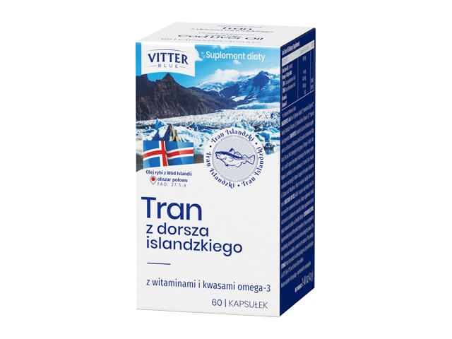 Tran Z Dorsza Islandzkiego Vitter Blue interakcje ulotka kapsułki - 60 kaps.