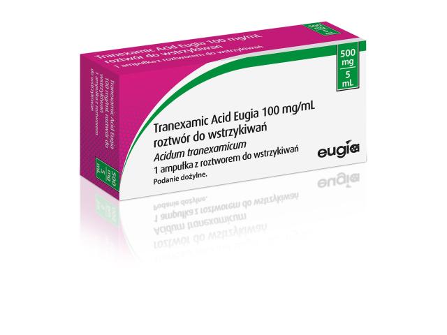Tranexamic Acid Eugia interakcje ulotka roztwór do wstrzykiwań 100 mg/ml 1 amp. po 5 ml
