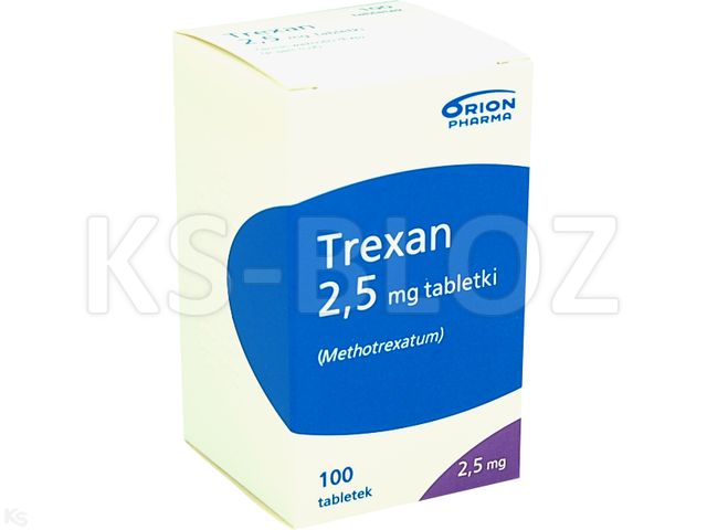 Trexan interakcje ulotka tabletki 2,5 mg 100 tabl.