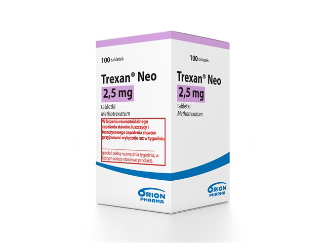 Trexan Neo interakcje ulotka tabletki 2,5 mg 100 tabl. | pojem.