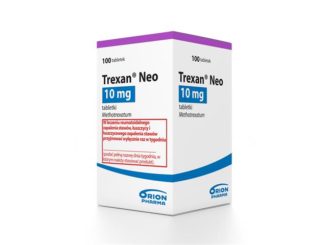Trexan Neo interakcje ulotka tabletki 10 mg 100 tabl. (poj.)