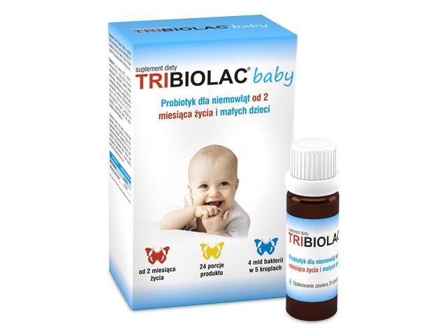 Tribiolac Baby interakcje ulotka krople  5 ml (but.z zakrapl.)