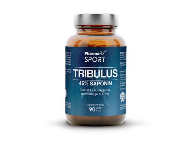 Tribulus 45% Saponin Pharmovit Sport interakcje ulotka kapsułki z roślinnej celulozy - 90 kaps.