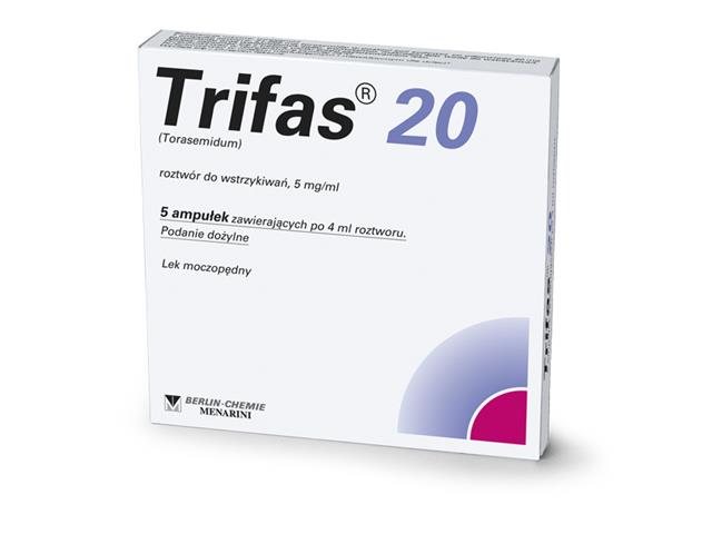 Trifas 20 interakcje ulotka roztwór do wstrzykiwań 5 mg/ml 5 amp. po 4 ml
