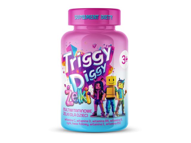 Triggy Diggy Żelki dla dzieci 3+ interakcje ulotka żelki - 50 szt. (150 g)