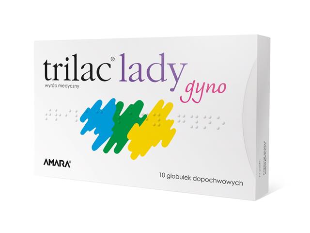 Trilac Lady Gyno interakcje ulotka globulki dopochwowe - 10 glob.