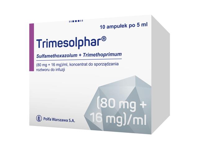 Trimesolphar (Biseptol 480) interakcje ulotka koncentrat do sporządzania roztworu do infuzji (80mg+16mg)/ml 10 amp. po 5 ml