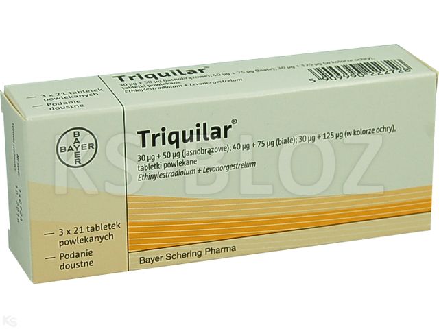 Triquilar interakcje ulotka tabletki powlekane 30mcg+50mcg