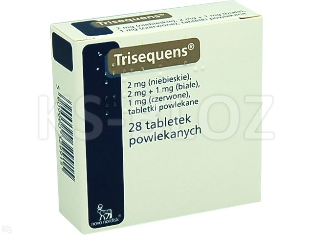 Trisequens interakcje ulotka tabletki powlekane 2mg+1mg (niebies.2mg