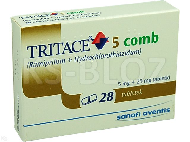 Tritace 5 Comb interakcje ulotka tabletki 5mg+25mg 