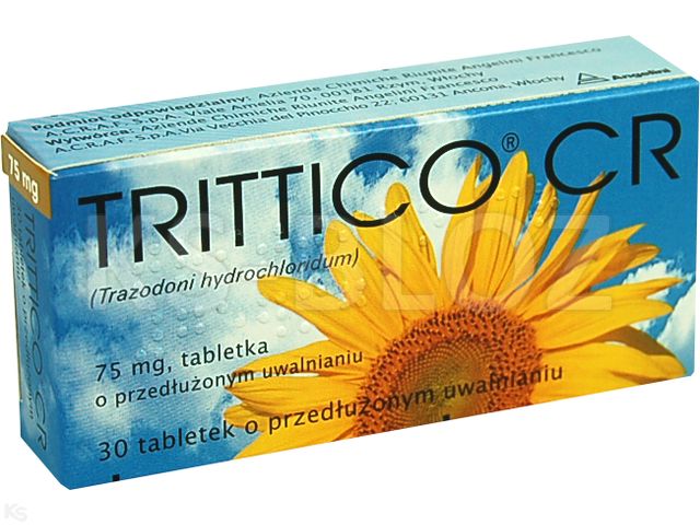 Trittico CR interakcje ulotka tabletki o przedłużonym uwalnianiu 75 mg 30 tabl. | 2 blist.po 15 szt.