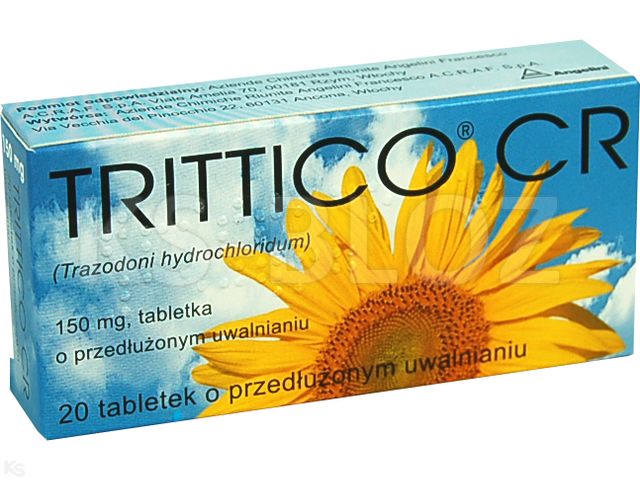 Trittico CR interakcje ulotka tabletki o przedłużonym uwalnianiu 0,15 g 20 tabl.