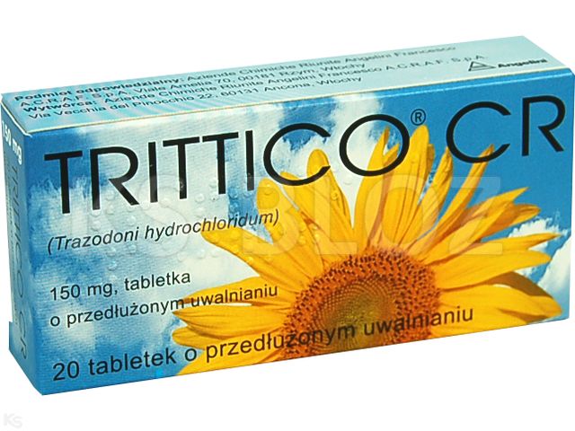 Trittico CR interakcje ulotka tabletki o przedłużonym uwalnianiu 150 mg 20 tabl.