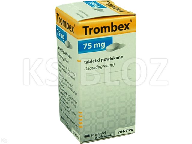 Trombex interakcje ulotka tabletki powlekane 75 mg 28 tabl. | butelka