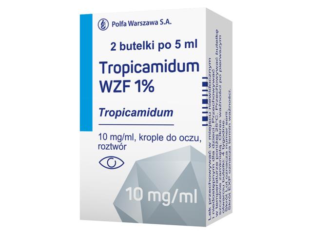 Tropicamidum WZF 1% interakcje ulotka krople do oczu 10 mg/ml 10 ml | 2 x 5ml