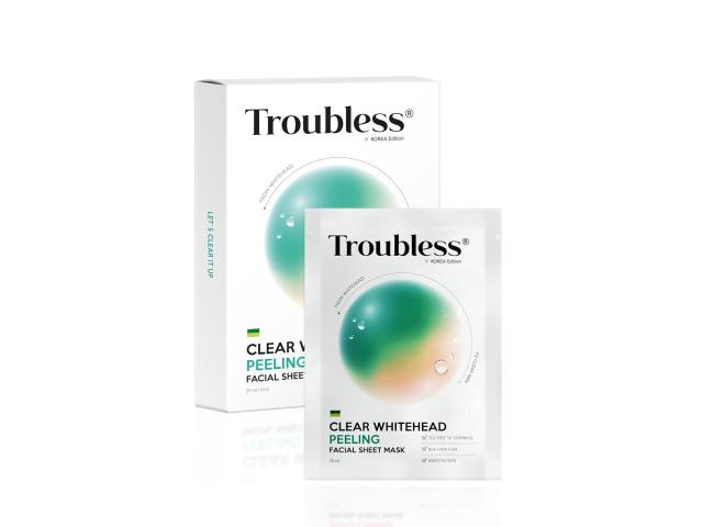 Troubless Clear Whitehead Peeling Facial Sheet Mask Maseczka w płachcie interakcje ulotka maska - 25 ml