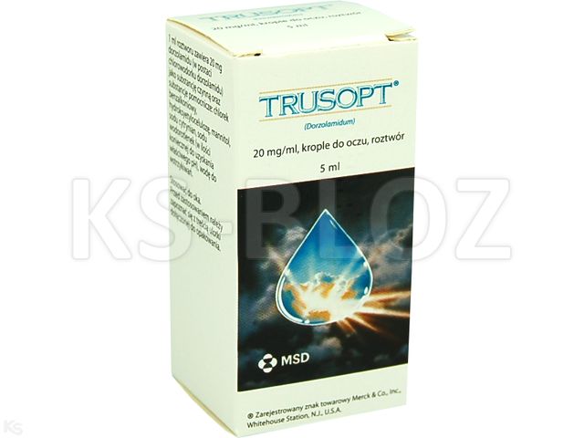 Trusopt interakcje ulotka krople do oczu, roztwór 20 mg/ml 