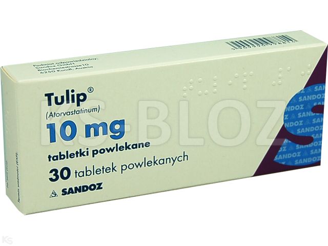 Tulip interakcje ulotka tabletki powlekane 10 mg 30 tabl. | 3 blist.po 10 szt.