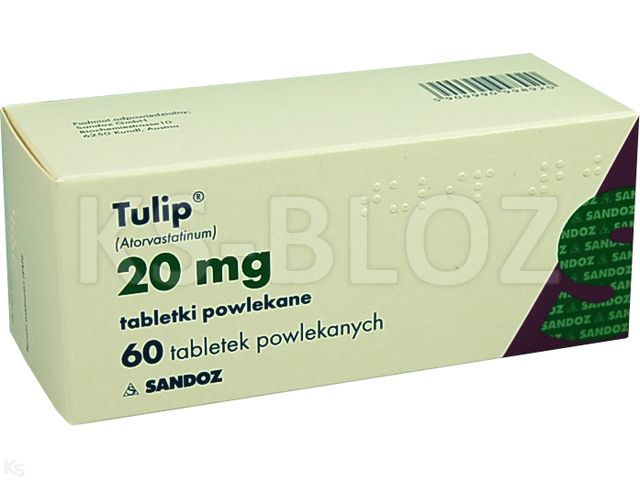 Tulip interakcje ulotka tabletki powlekane 20 mg 