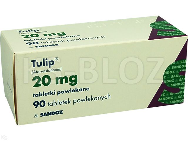 Tulip interakcje ulotka tabletki powlekane 20 mg 90 tabl. | 9 blist.po 10 szt.