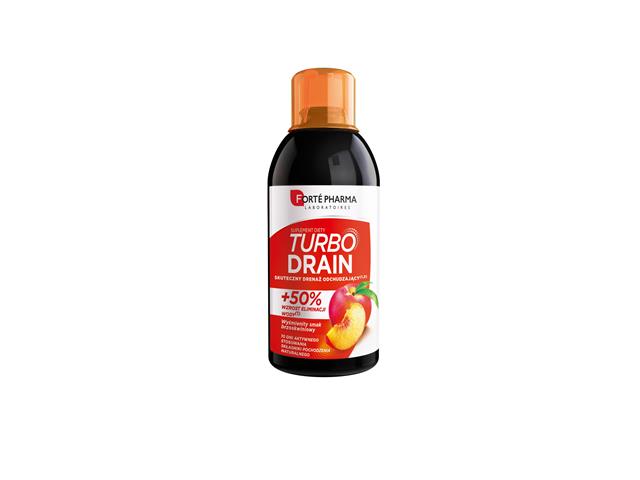 Turbo Drain smak brzoskwiniowy interakcje ulotka płyn  500 ml | tw.szt.