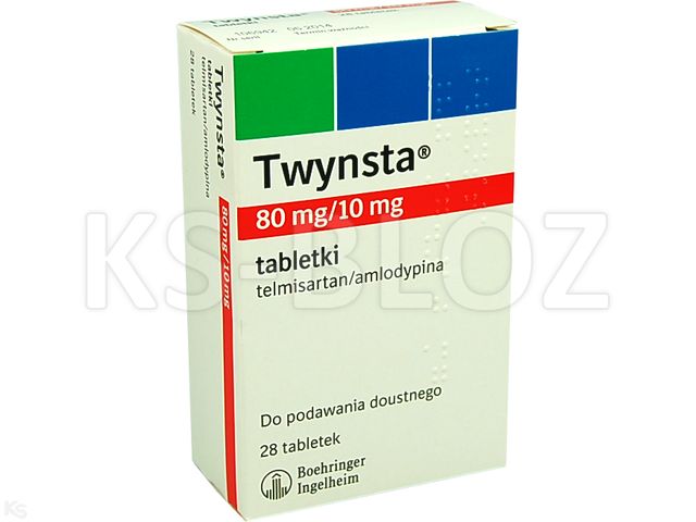 Twynsta interakcje ulotka tabletki 80mg+10mg 28 tabl. | blist.PA/ALU/PVC/ALU