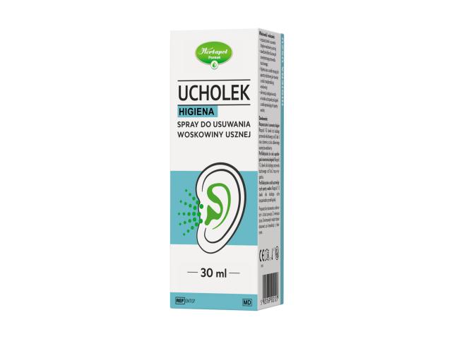 Ucholek Higiena Spray do usuwania woskowiny usznej interakcje ulotka spray do uszu  30 ml