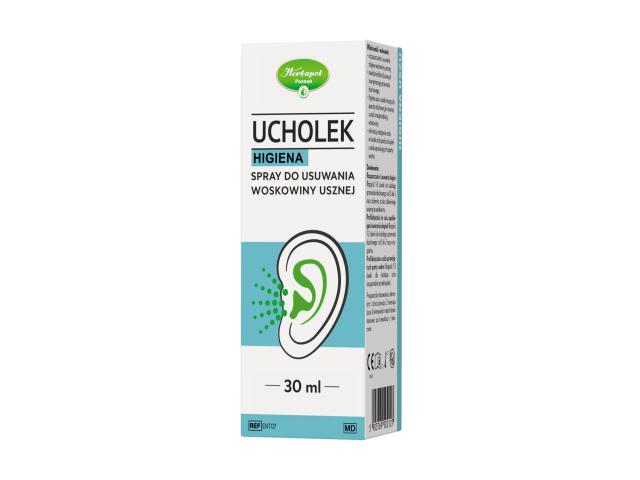 Ucholek Higiena Spray do usuwania woskowiny usznej interakcje ulotka spray do uszu - 30 ml