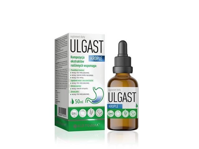 Ulgast Krople interakcje ulotka krople doustne - 50 ml