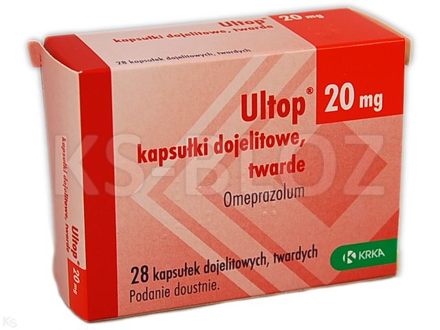 Ultop interakcje ulotka kapsułki dojelitowe twarde 20 mg 28 kaps.