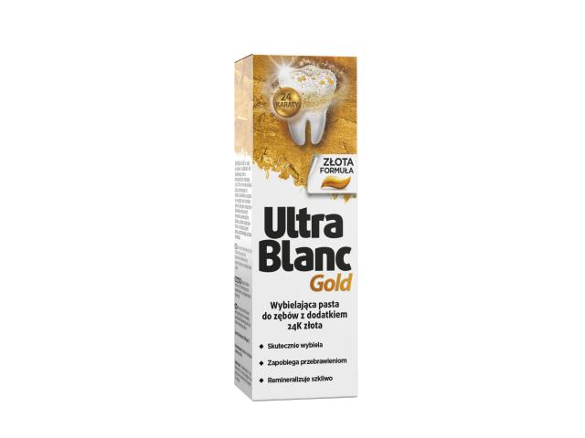 Ultrablanc Gold Pasta do zębów wybielająca smak miętowy z dodatkiem 24K złota interakcje ulotka pasta do zębów  75 ml