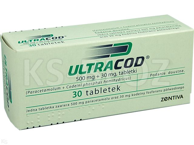 Ultracod interakcje ulotka tabletki 500mg+30mg 30 tabl. | 3 blist.po 10 szt.