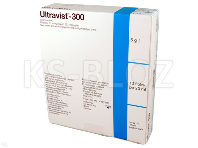 Ultravist 300 interakcje ulotka roztwór do wstrzykiwań 623,4 mg/ml 10 fiol. po 20 ml