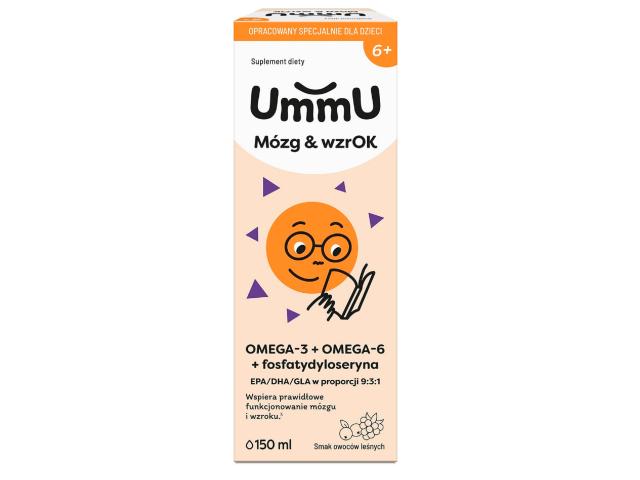 UmmU Mózg & Wzrok 6+ interakcje ulotka płyn - 150 ml
