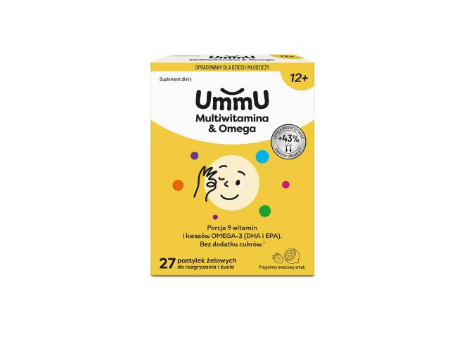 UmmU Multiwitamina & Omega 12+ interakcje ulotka pastylki - 27 pastyl.