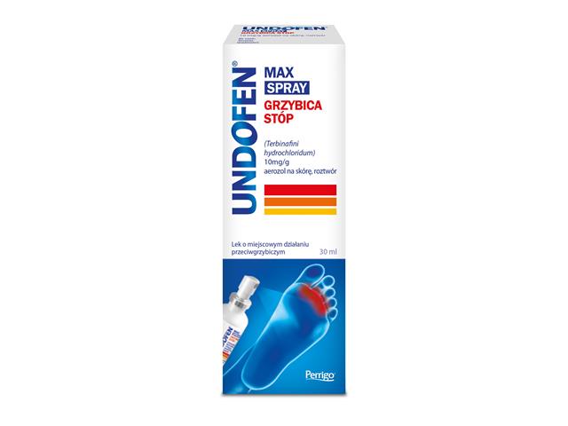 Undofen Max Spray interakcje ulotka aerozol na skórę, roztwór 10 mg/g 