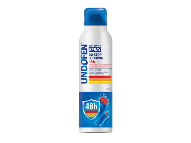 Undofen Spray do stóp i obuwia aktywny 48 h interakcje ulotka   150 ml