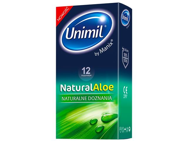 Unimil Natural Aloe Prezerwatywy interakcje ulotka   12 szt.