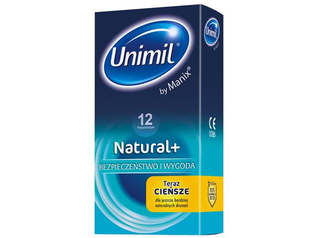 Unimil Natural+ Prezerwatywy interakcje ulotka prezerwatywa  12 szt.