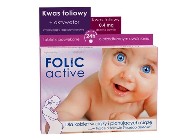 Uniphar Folic Activ interakcje ulotka tabletki powlekane o przedłużonym uwalnianiu  30 tabl.