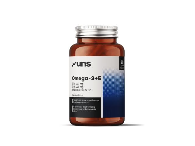 UNS Omega-3 + E interakcje ulotka kapsułki miękkie - 60 kaps.