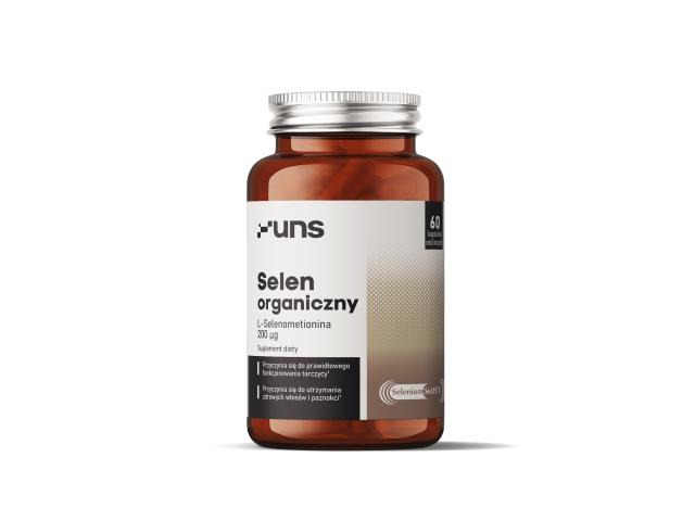 UNS Selen Organiczny interakcje ulotka kapsułki wegetariańskie - 60 kaps.