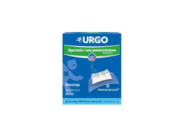 Urgo oparzenia i rany powierzchniowe sterylny wodoodporny 10 x 7 cm interakcje ulotka opatrunek 4 szt.