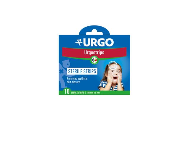 Urgo Urgostrips Opatrunek 10 cm x 6 mm interakcje ulotka paski do zamykania ran  10 pask.