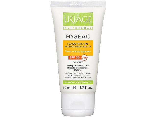 Uriage Hyseac Fluid przeciwsłoneczny SPF 50+ interakcje ulotka fluid  50 ml