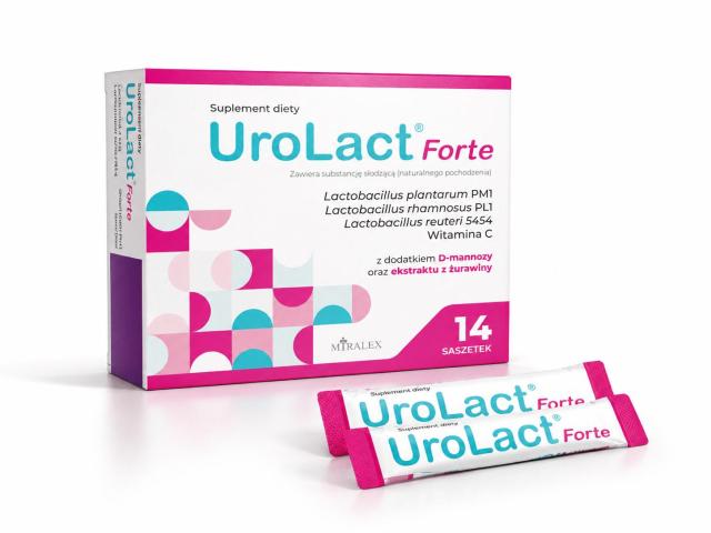 Urolact Forte interakcje ulotka proszek do rozpuszczenia 14 sasz.