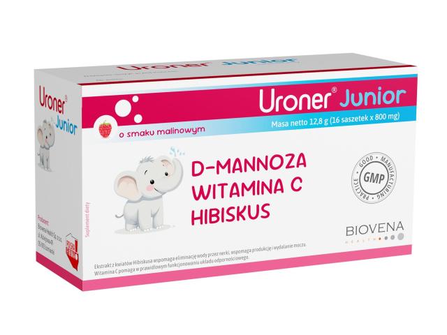 Uroner Junior interakcje ulotka proszek - 16 sasz.