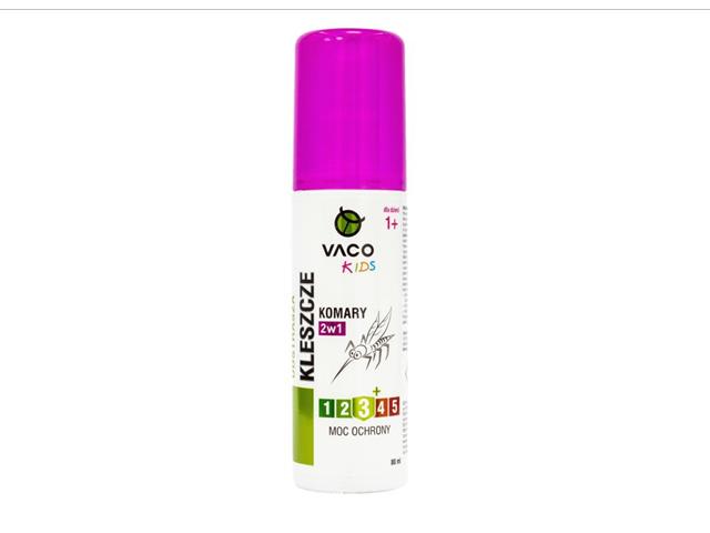 Vaco Kids Pump Spray na kleszcze, komary i meszki interakcje ulotka  10 g/100g 80 ml | butelka
