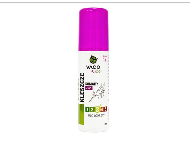 Vaco Kids Pump Spray na kleszcze, komary i meszki interakcje ulotka płyn 10 g/100g 80 ml (but.)